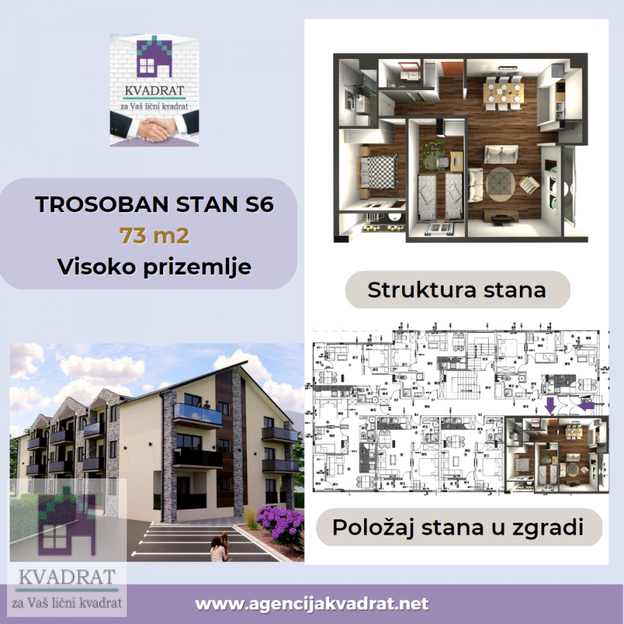 Prodaja, trosoban stan, 73m2, Obrenovac, Beograd Prodaja, trosoban stan, 73m2, Obrenovac, Beograd