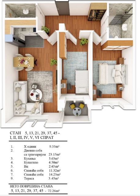Prodaja, dvosoban stan, 72m2, Pantelej, Niš Prodaja, dvosoban stan, 72m2, Pantelej, Niš