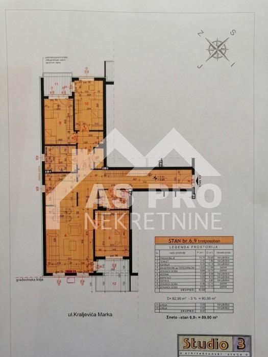 Prodaja, trosoban stan, 90m2, Centar, Pančevo