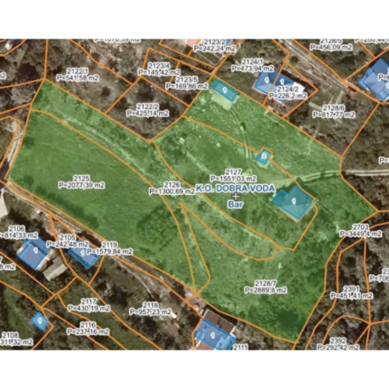 Prodaja, zemljište, 6000m2, Dobre Vode, Bar Prodaja, zemljište, 6000m2, Dobre Vode, Bar