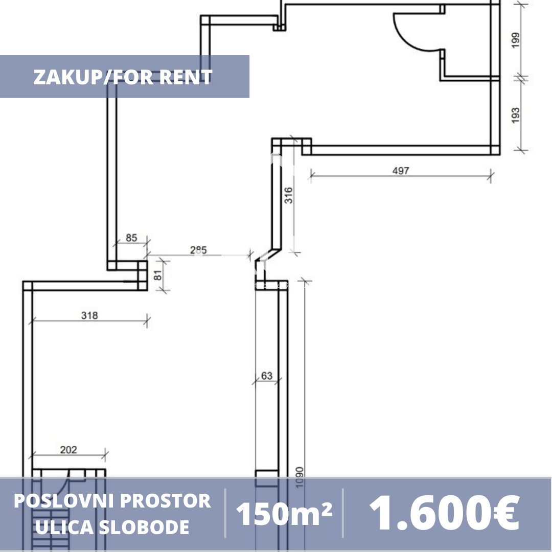 Izdavanje, poslovni prostor, 150m2, Centar, Podgorica Izdavanje, poslovni prostor, 150m2, Centar, Podgorica