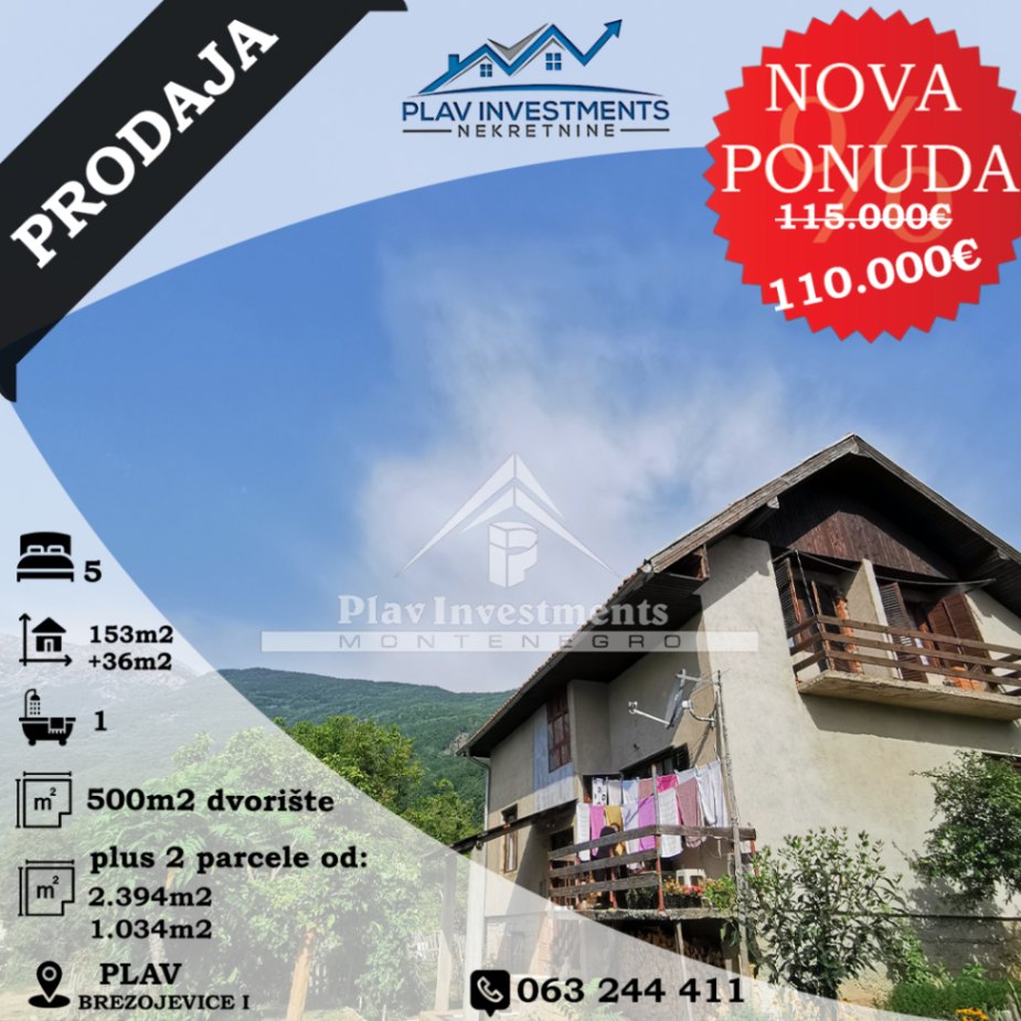 Prodaja, kuća, 153m2, Brezojevice, Plav Prodaja, kuća, 153m2, Brezojevice, Plav